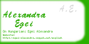 alexandra egei business card